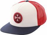 Independent Cappello 78 Cross Sequent Meshback Red/White/Blue